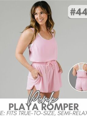 EUC ZYIA Pink Playa Romper
